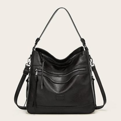 Large Chic Leather Tote Handbag - Pexav