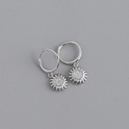 Stylish Sun Earrings for Ladies - Elara-Silver-Nora Luxe