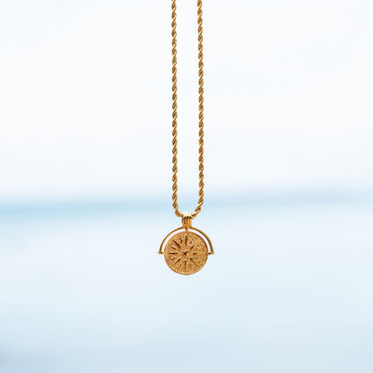 Stylish Sun Pendant Necklace - Aurora-Gold-Nora Luxe