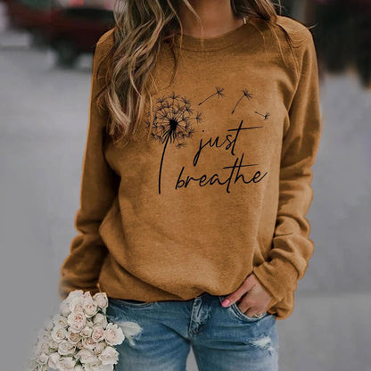 Fashionable Ladies Crew Neck Sweatshirt - Pexav