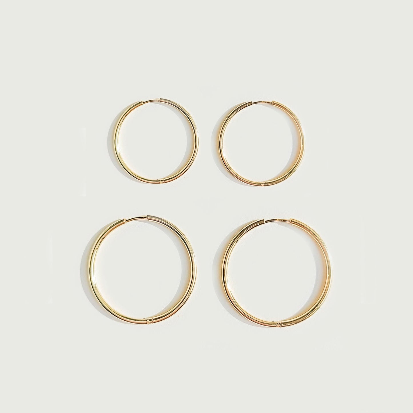 Stylish Thin Hoop Earrings - Lira-M-Gold-Nora Luxe