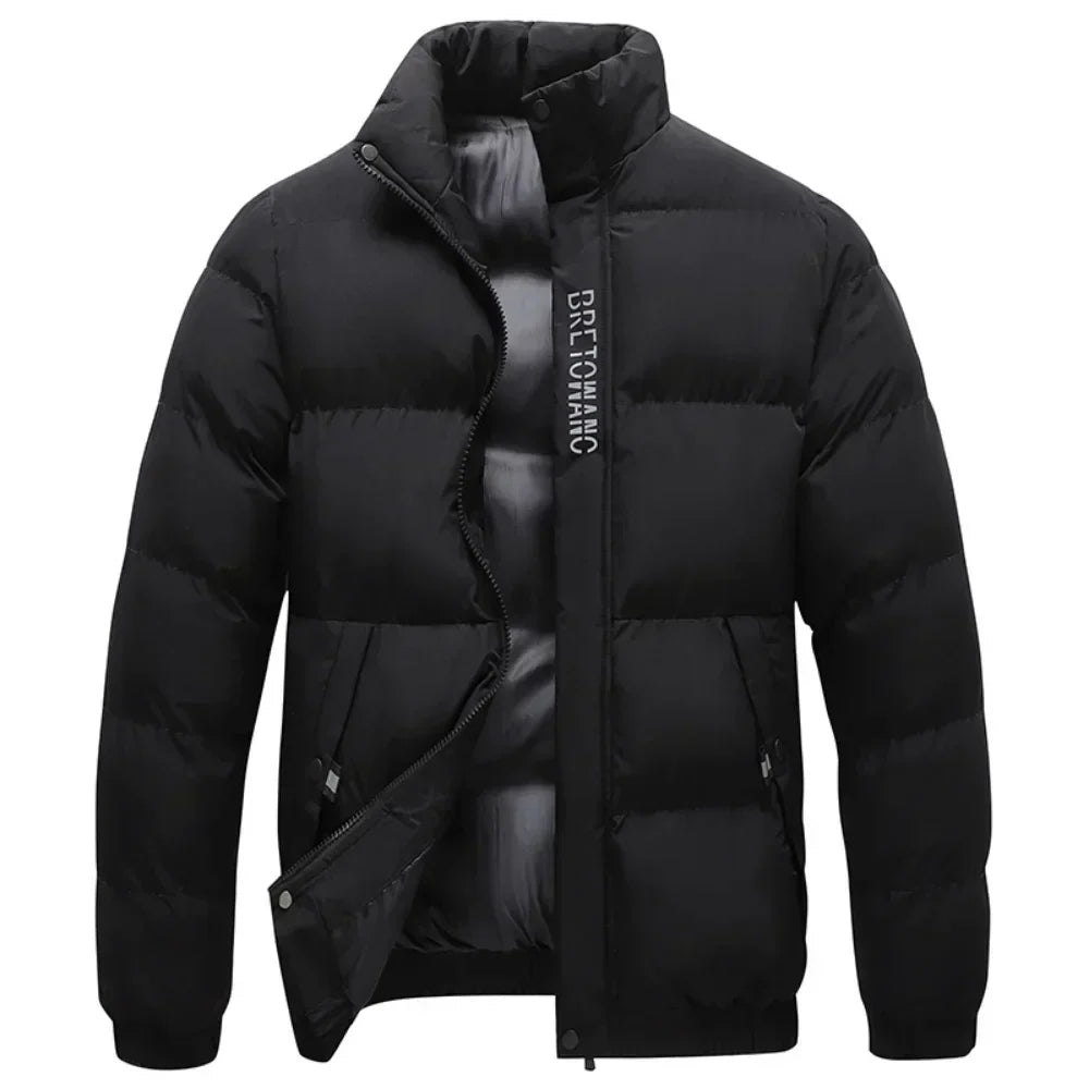 Stylish Warm Men's Winter Coat - Arvid-Black-S-Nora Luxe