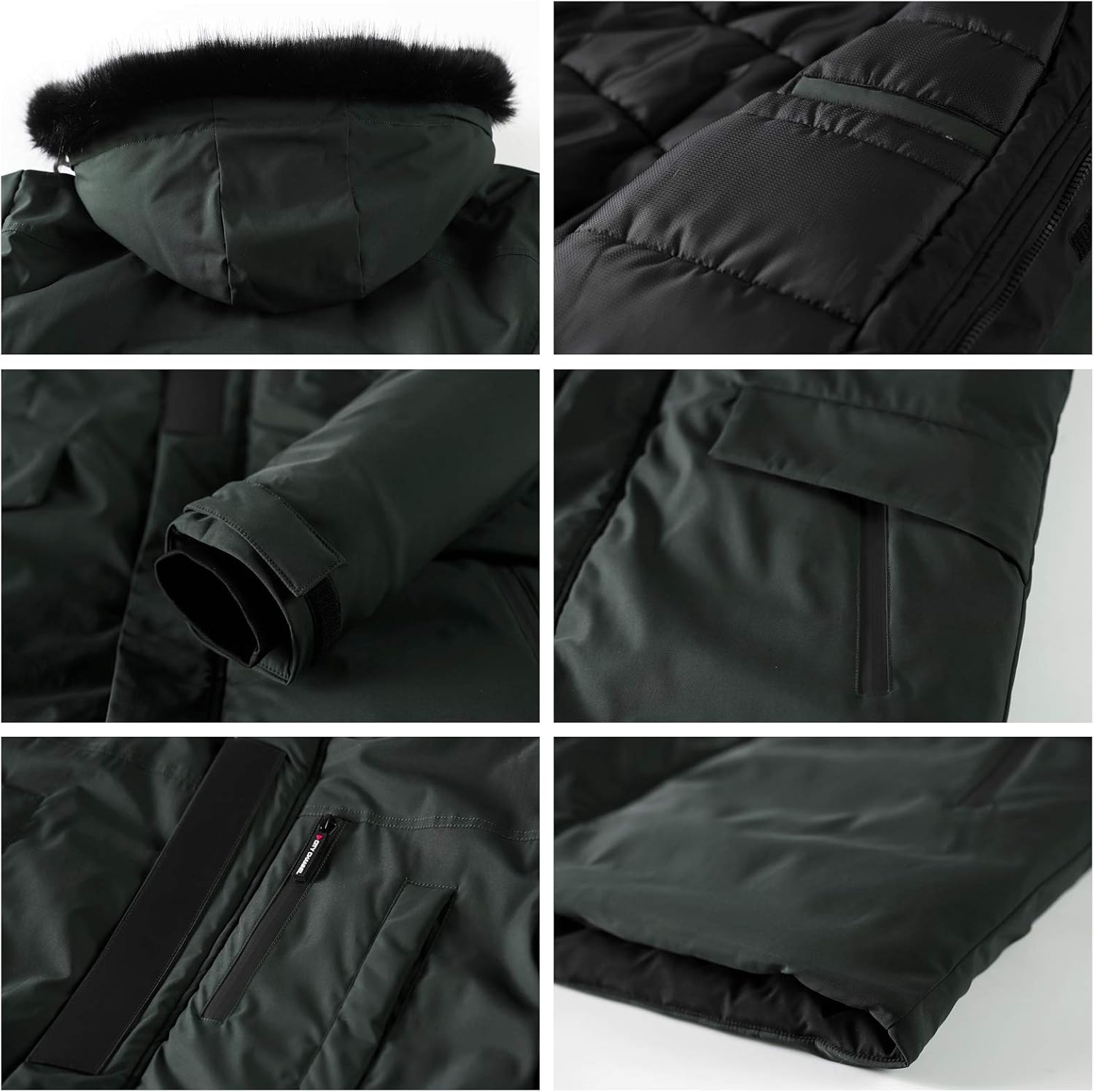 Stylish Warm Winter Coat - Jacky-Green-S-Nora Luxe