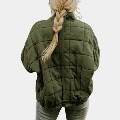 Stylish Warm Women's Coat - Mara-Green-S-Nora Luxe