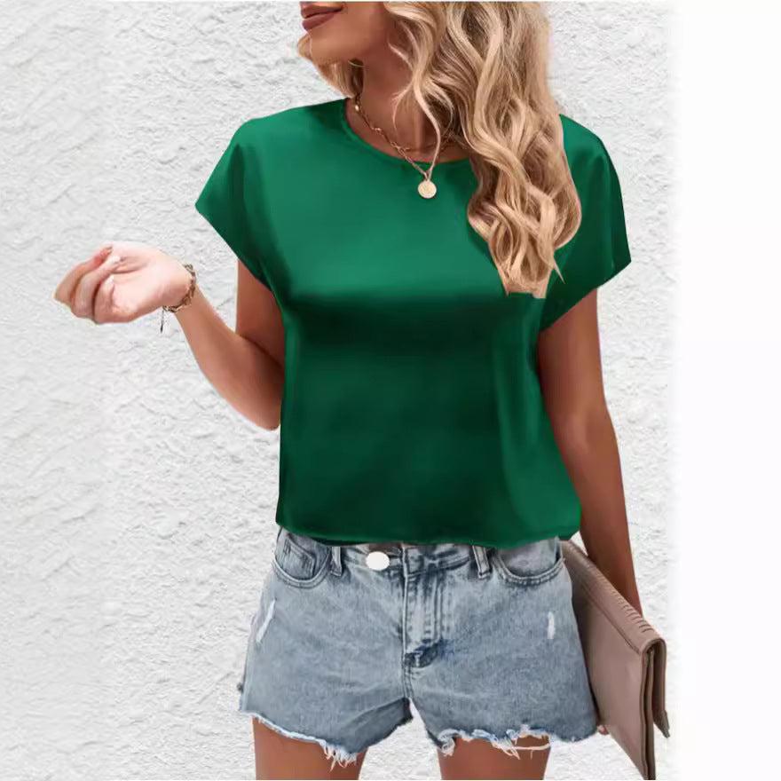 Fashionable Women's Round Neck Blouse Top - Pexav