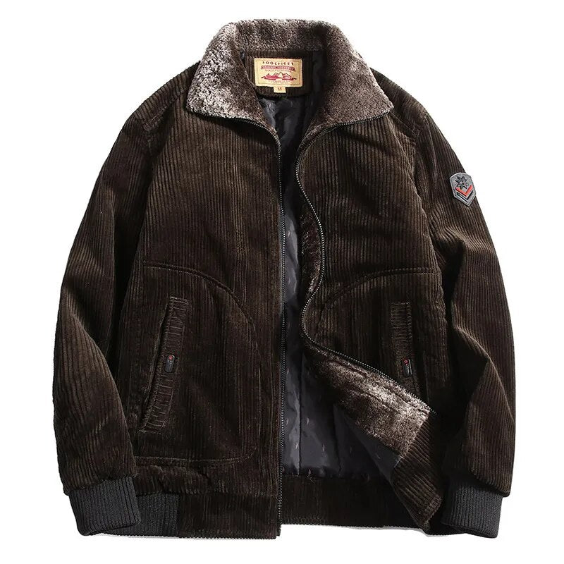 Casual Fit Fur Trim Bomber Jacket