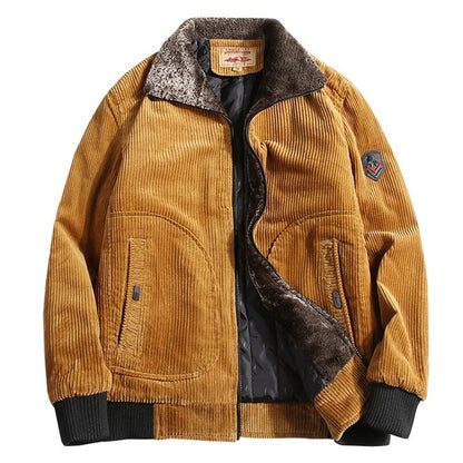 Casual Fit Fur Trim Bomber Jacket - Nocini