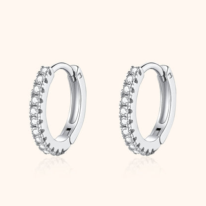 Stylish Zirconia Hoops - Aurina-Silver-Nora Luxe