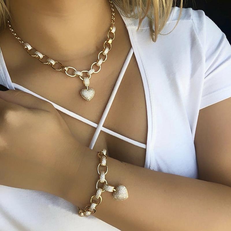 Elegant Crystal Necklace Set - Pexav