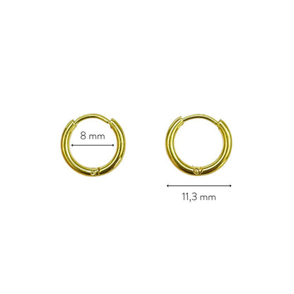 Subtle Mini Hoops - Lumi-Gold-Nora Luxe