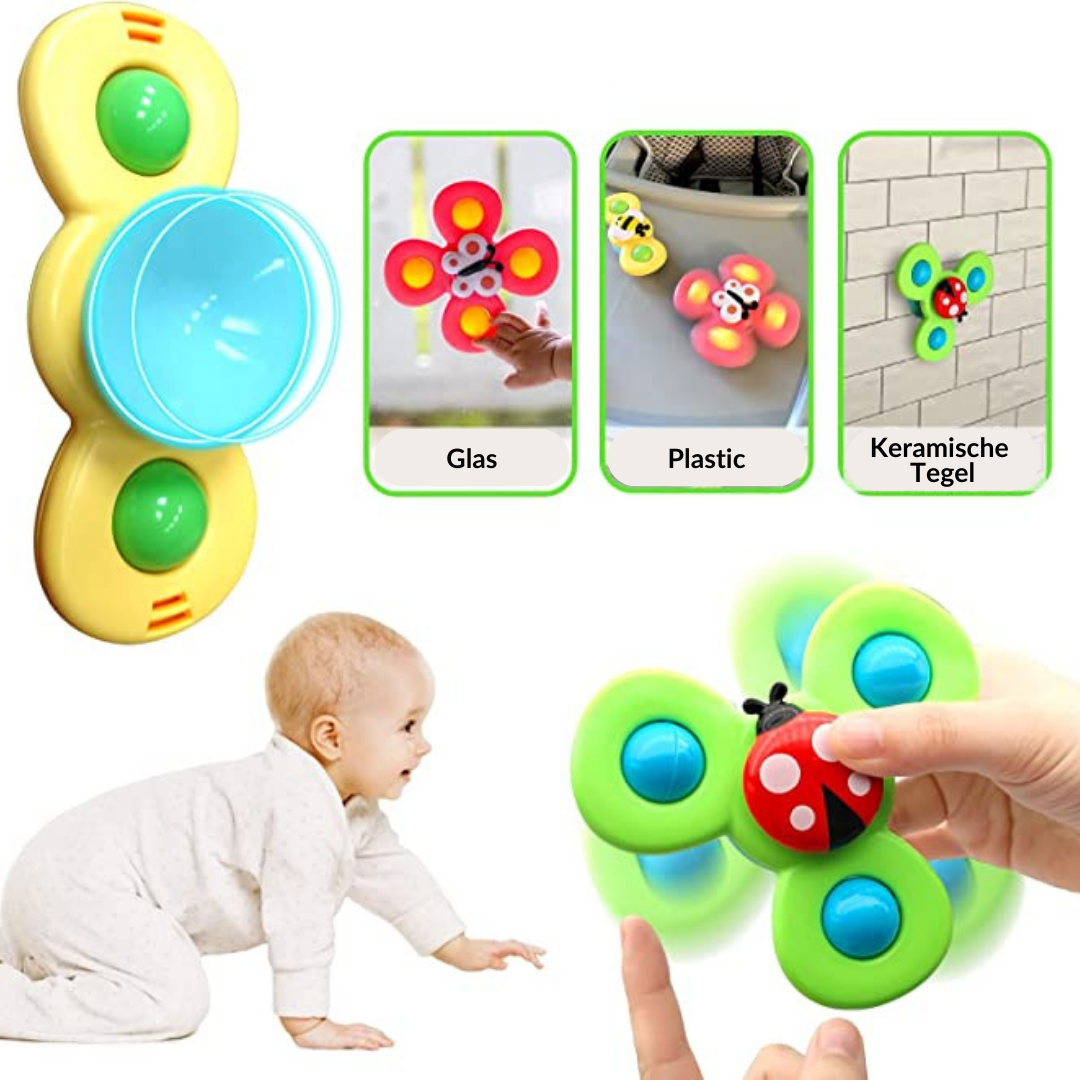Suction Cup Spinner Toy Set of 3 - SpinFun-Nora Luxe
