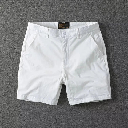 Summer chino shorts with a comfort fit – Matteo-White-28-Nora Luxe