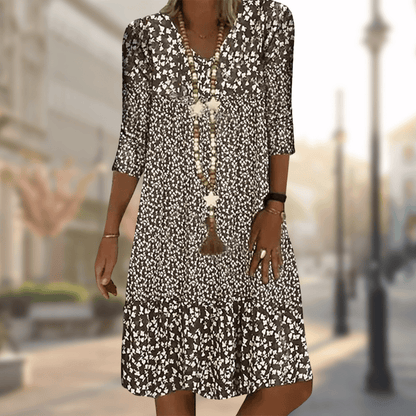 Summer Dress Inspired by Solar Energy – Soleil-Brown-M-The Livary
