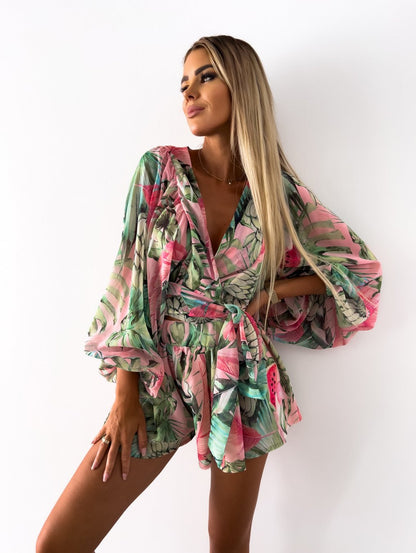 Summer jumpsuit - Luna-Green-XS-Nora Luxe