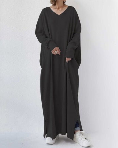 Summer Maxi Dress in Cotton-Linen Blend – Sorella-Black-S-The Livary