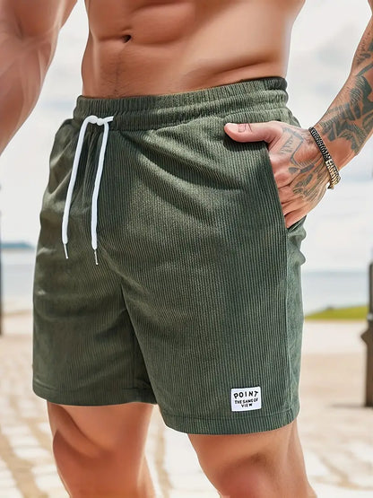 Comfortable Men's Beach Shorts with Elastic Waist - Pexav