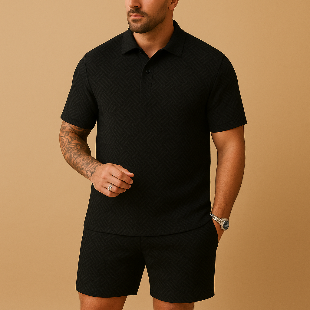 Mens Casual Golf Shirt and Shorts Combo - Nocini