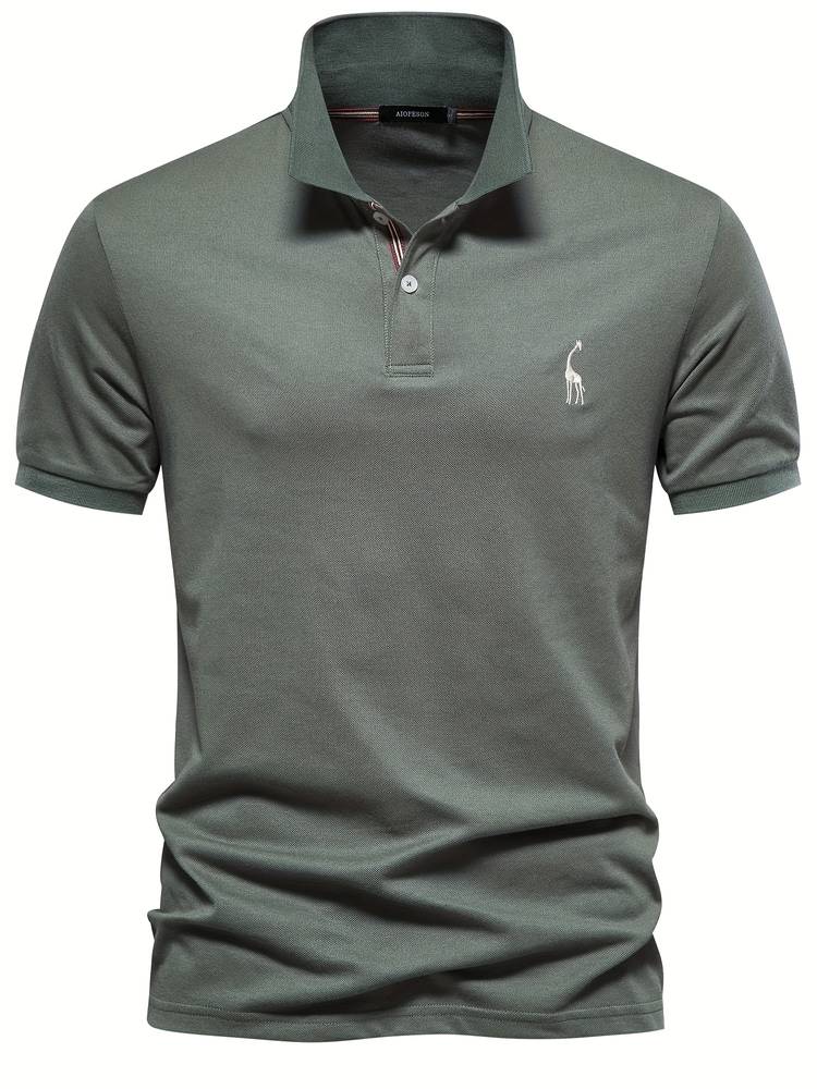 Summer Polo Shirt Men | Breathable & Comfortable – Joris (1+1 FREE)-Army green-S-Nora Luxe