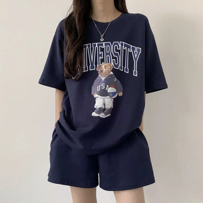 Summer Short Set for Women – Leni-Navy-S-Nora Luxe