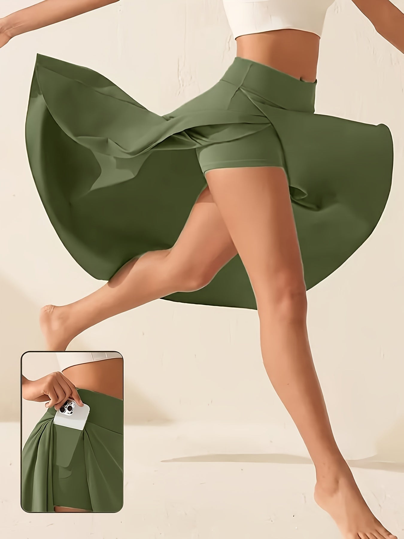 Comfortable Floral Pocket Skirt - Pexav