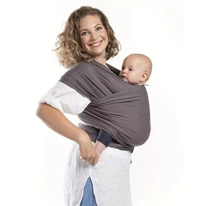 Supportive Baby Carrier - CuddleWrap-Light Gray-Nora Luxe