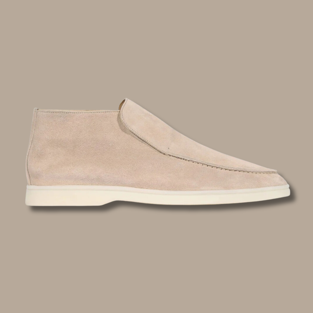 Sweden Loafers - LuxeStride SpringFlair-Suede - Beige-5.0-Nora Luxe
