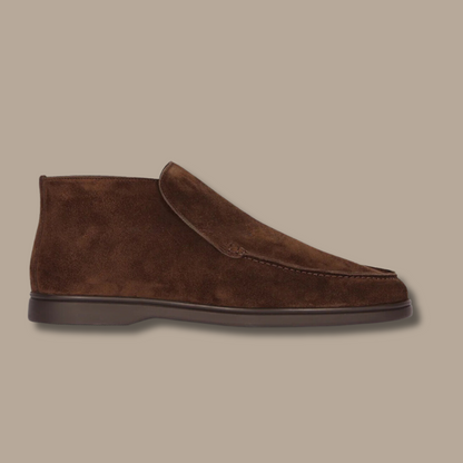 Sweden Loafers - LuxeStride SpringFlair-Suede - Brown-5.0-Nora Luxe
