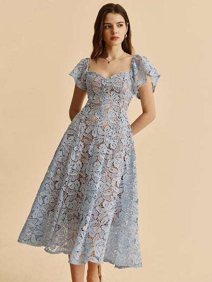 Romantic Lace Trimmed Dress
