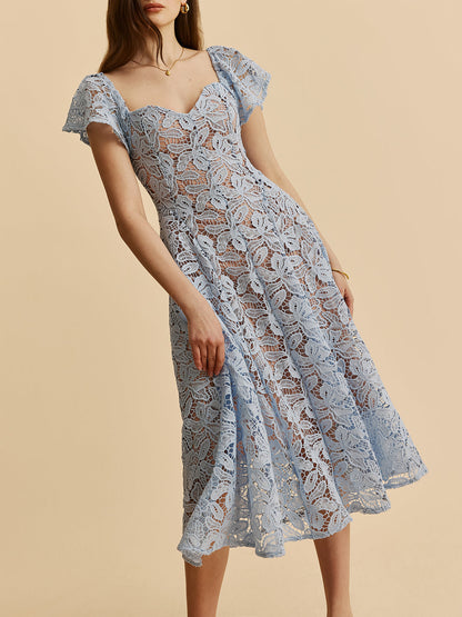 Romantic Lace Trimmed Dress