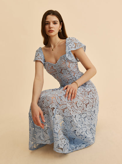 Romantic Lace Trimmed Dress