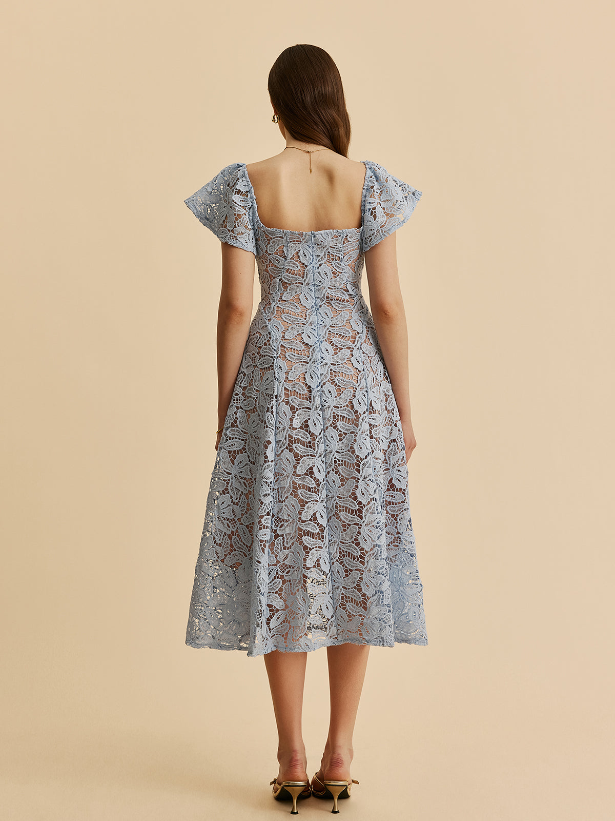 Romantic Lace Trimmed Dress