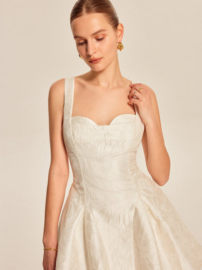 Feminine V Neck Flowy Dress