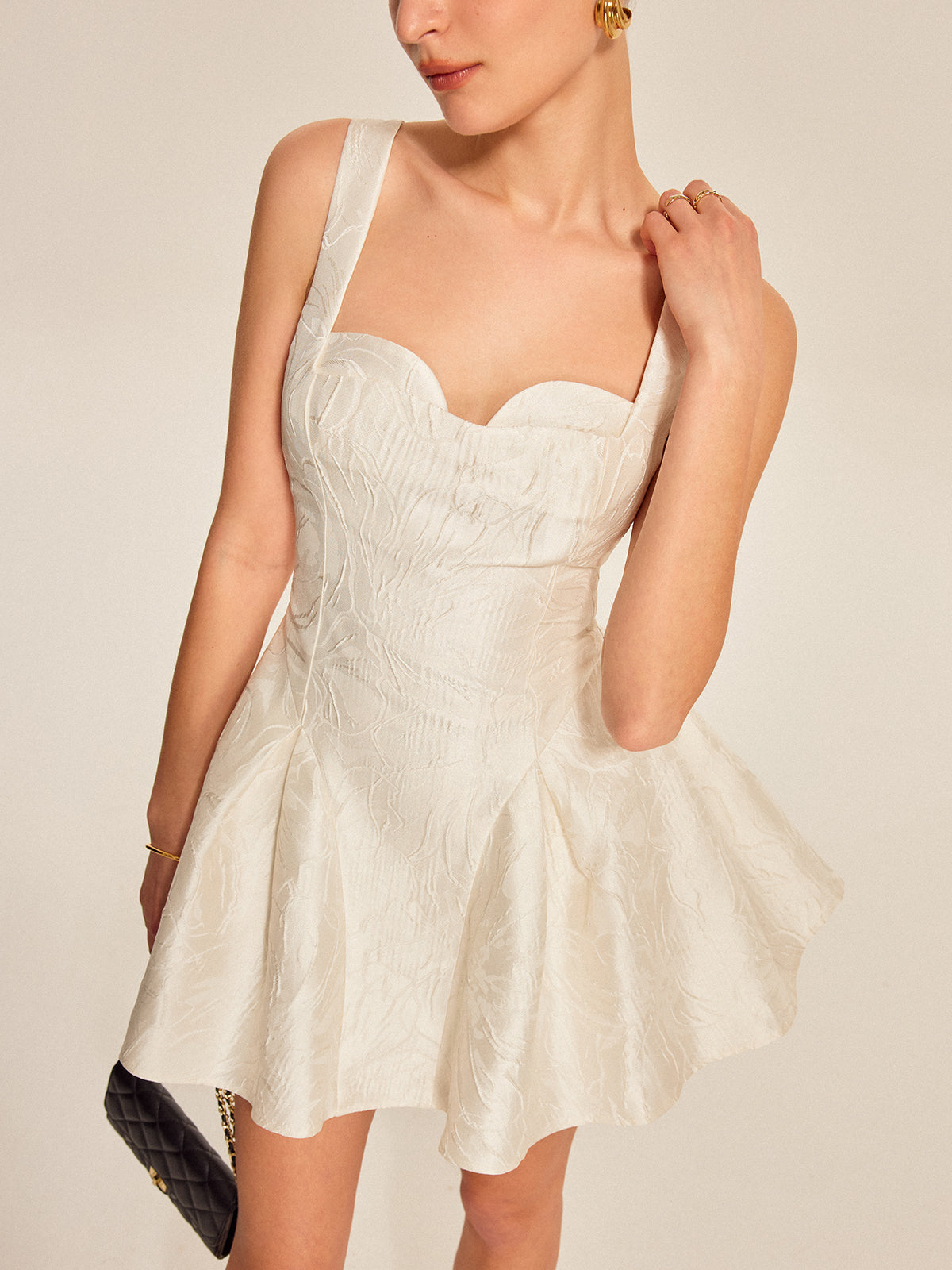 Feminine V Neck Flowy Dress - Pexav