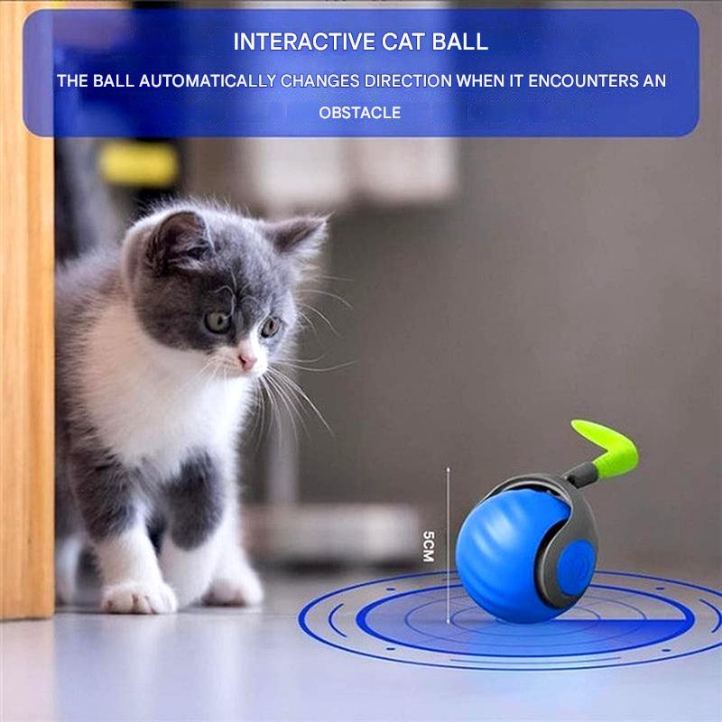 Fun Pet Ball Toy - Automatic Rolling Cat Plaything