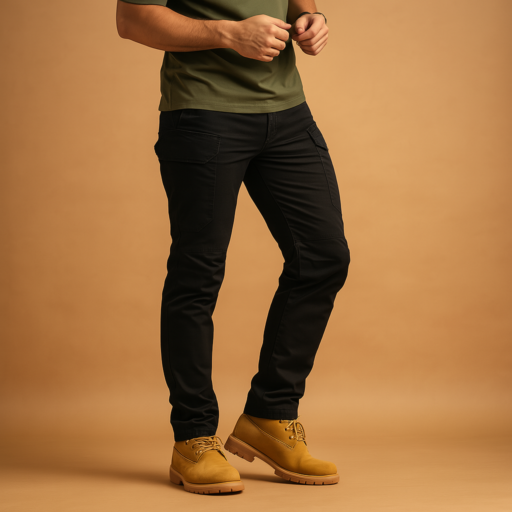 Men’s tactical cargo pants with military-inspired design, multiple pockets, and flexible lightweight fit for outdoor and everyday use.