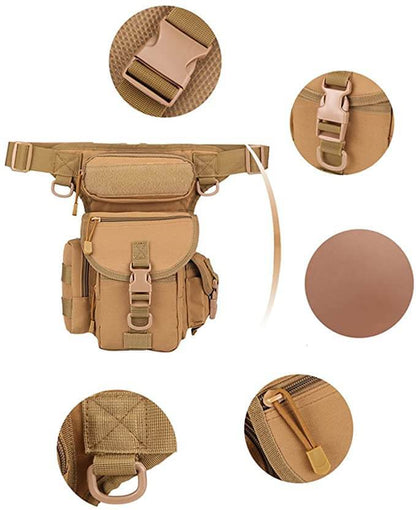 Rugged Military Style Leg Pouch for Men - Waterproof Combat Bag