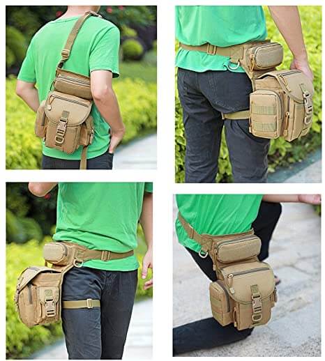 Rugged Military Style Leg Pouch for Men - Waterproof Combat Bag