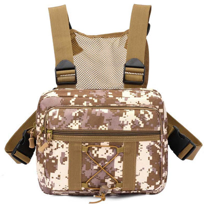 Rugged Military Style Chest Bag - Waterproof Multi Pocket Backpack