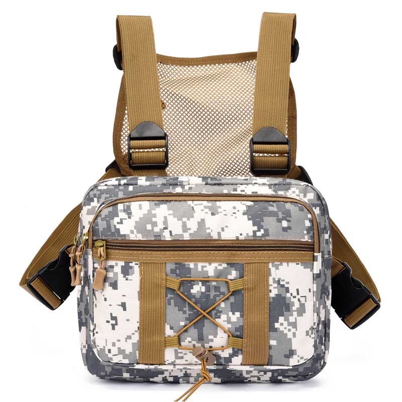 Rugged Military Style Chest Bag - Waterproof Multi Pocket Backpack