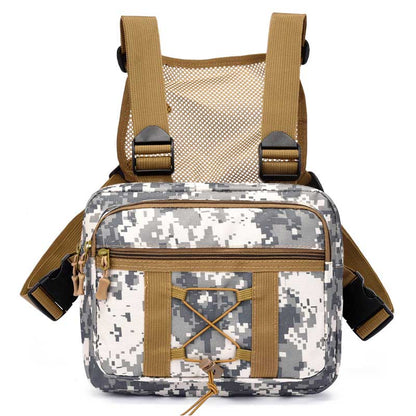 Rugged Military Style Chest Bag - Waterproof Multi Pocket Backpack