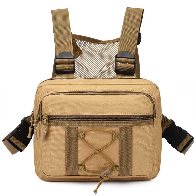 Rugged Military Style Chest Bag - Waterproof Multi Pocket Backpack