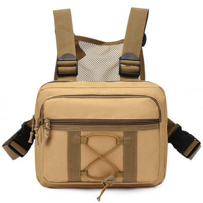 Rugged Military Style Chest Bag - Waterproof Multi Pocket Backpack