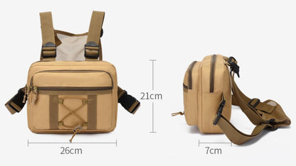 Rugged Military Style Chest Bag - Waterproof Multi Pocket Backpack