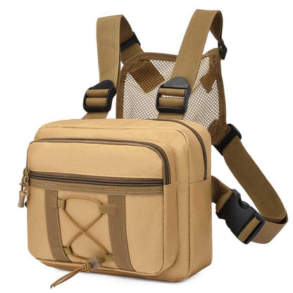 Rugged Military Style Chest Bag - Waterproof Multi Pocket Backpack