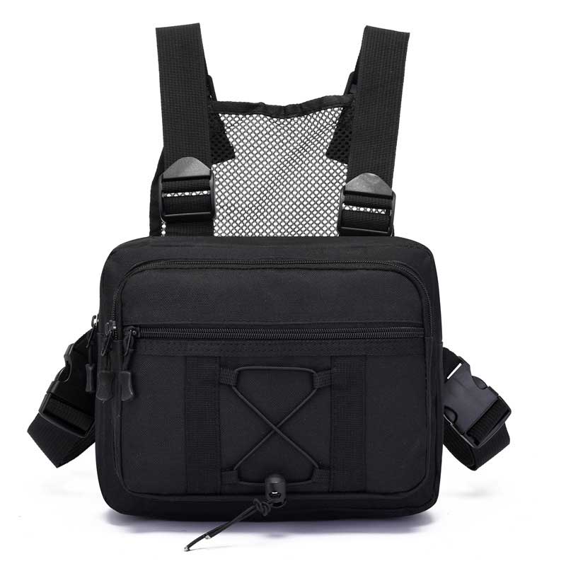 Rugged Military Style Chest Bag - Waterproof Multi Pocket Backpack