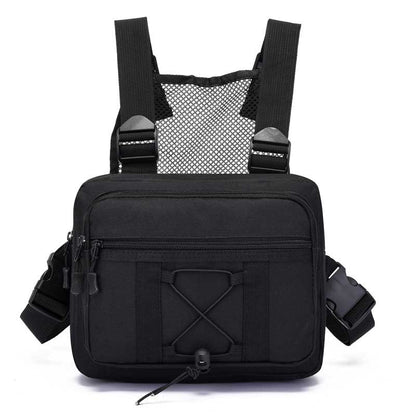 Rugged Military Style Chest Bag - Waterproof Multi Pocket Backpack