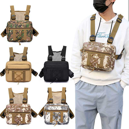 Rugged Military Style Chest Bag - Waterproof Multi Pocket Backpack - Pexav