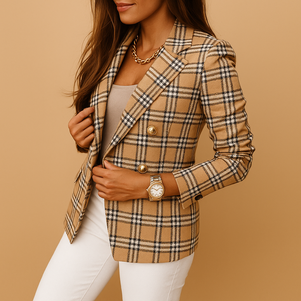Women’s tailored blazer with flattering fitted silhouette and functional pockets, ideal for work, events and casual-chic outfits.