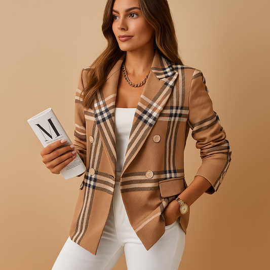 Classic Fit Women's Blazer with Pockets - Nocini
