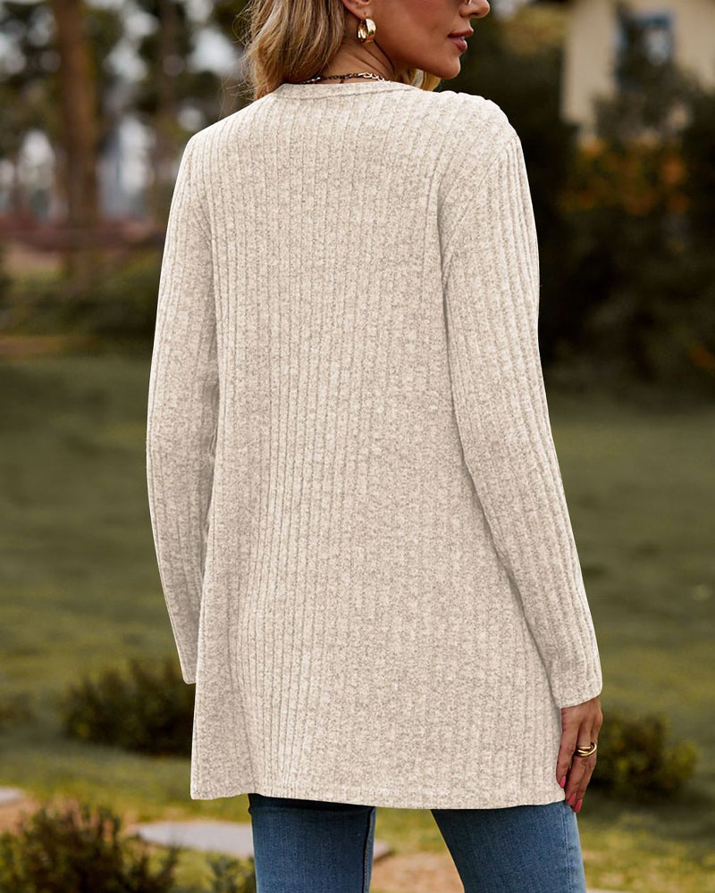 Women's Cozy Long Sleeve Open Cardigan